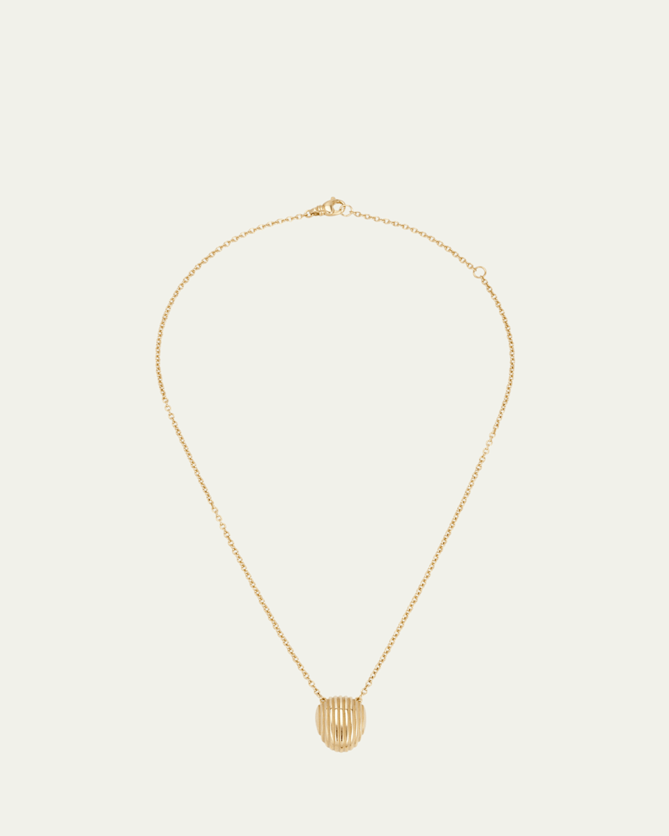 18k Yellow Gold Isla Shield Necklace